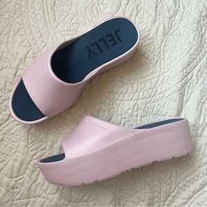 Light Pink Lemon Jelly Platform Sandals